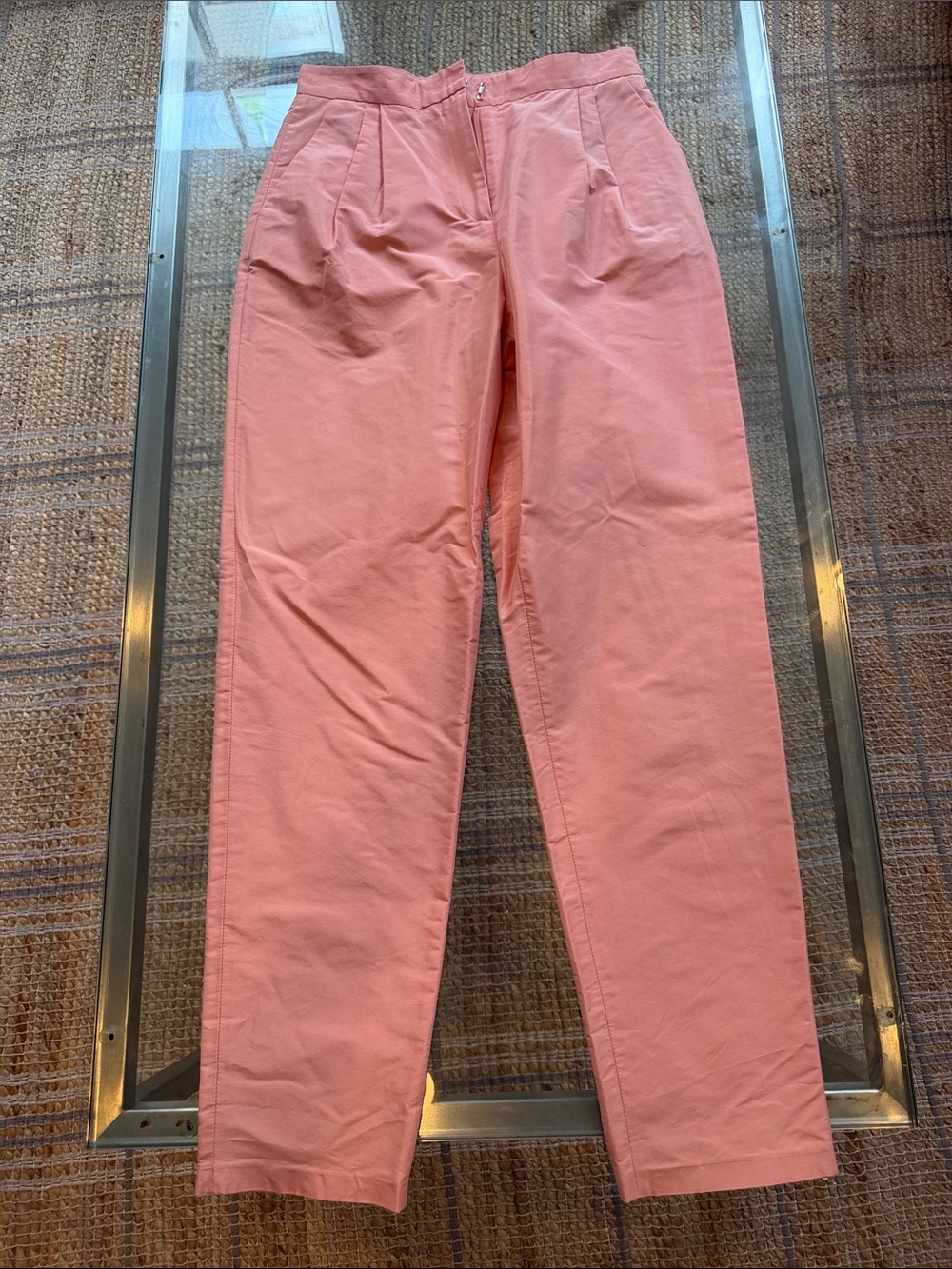Mansur Gavriel High-Waist Pink Tapered Pants